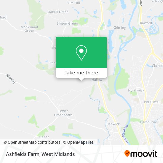 Ashfields Farm map
