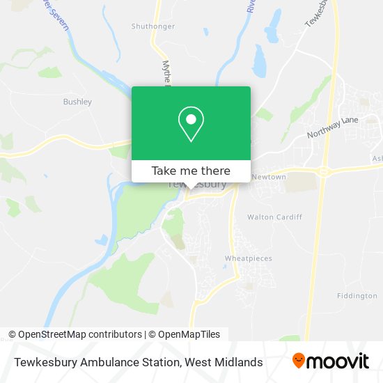 Tewkesbury Ambulance Station map