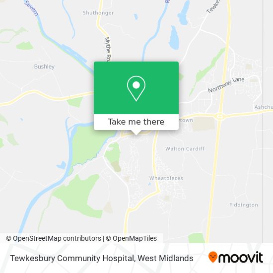 Tewkesbury Community Hospital map