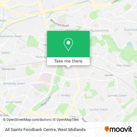 All Saints Foodbank Centre map