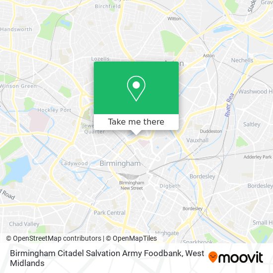 Birmingham Citadel Salvation Army Foodbank map