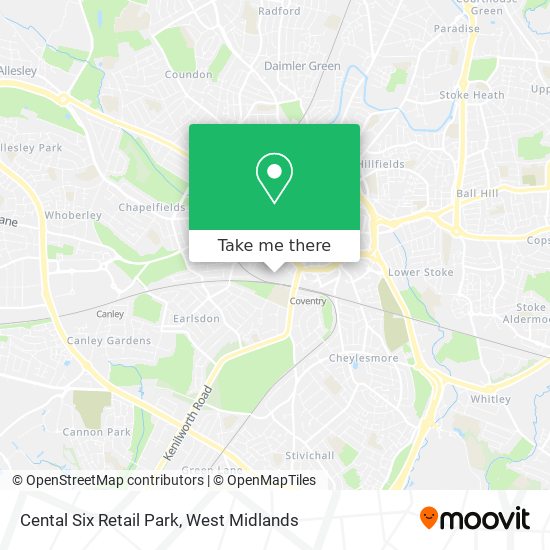 Cental Six Retail Park map