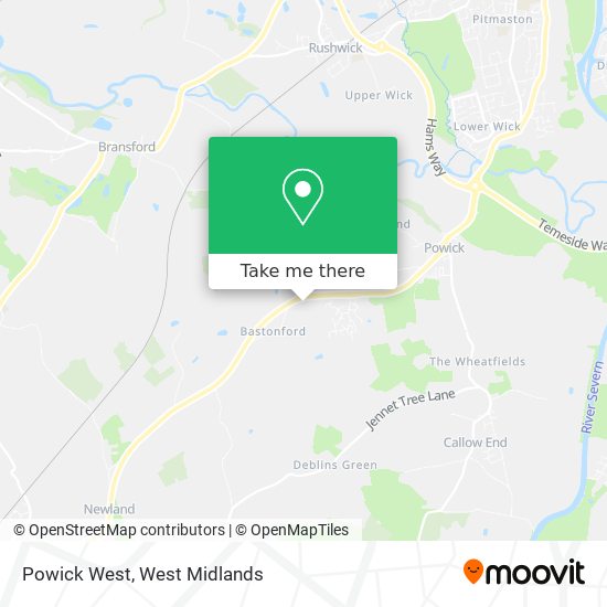 Powick West map