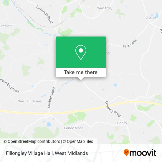 Fillongley Village Hall map