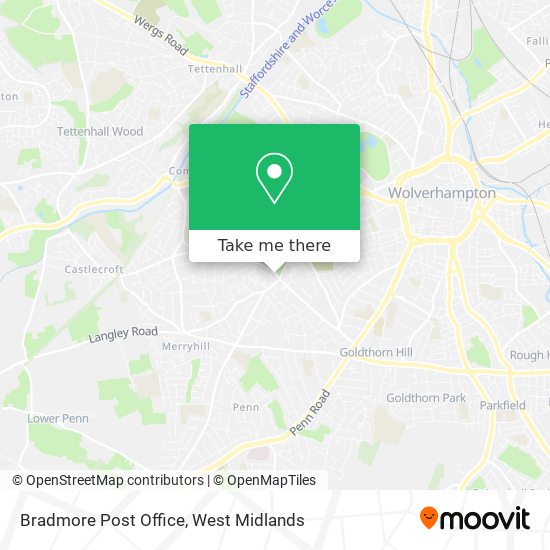 Bradmore Post Office map