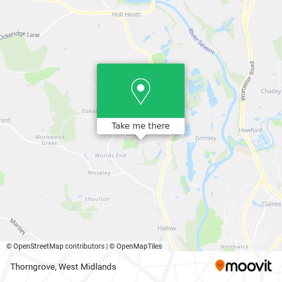 Thorngrove map