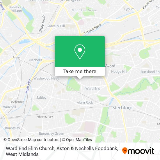 Ward End Elim Church, Aston & Nechells Foodbank map