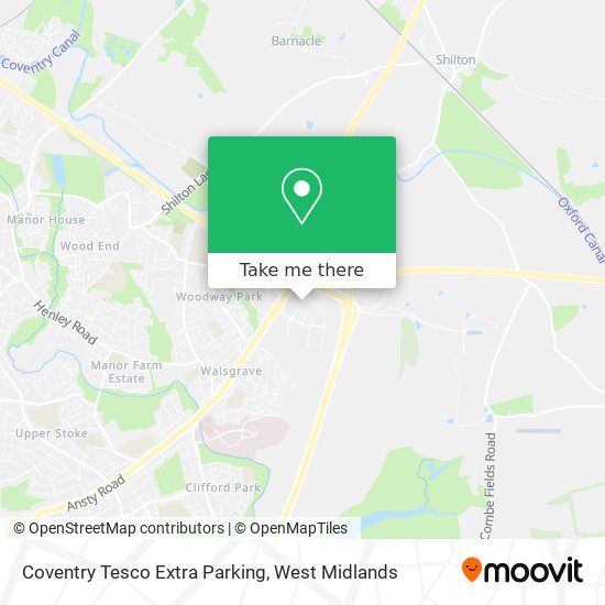 Coventry Tesco Extra Parking map