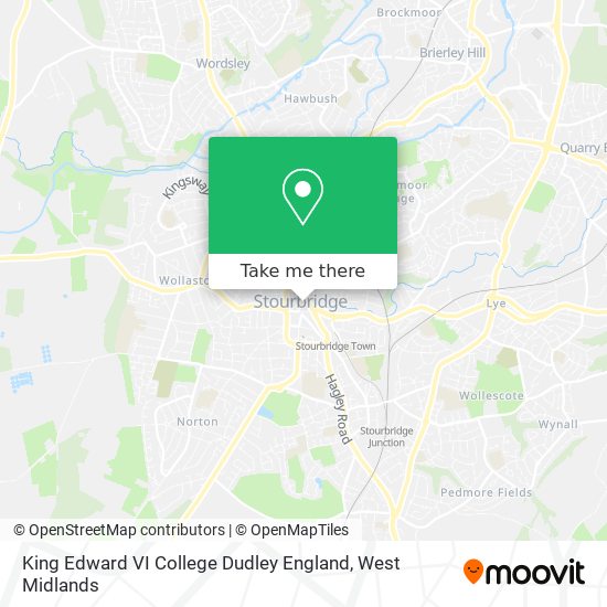 King Edward VI College Dudley England map