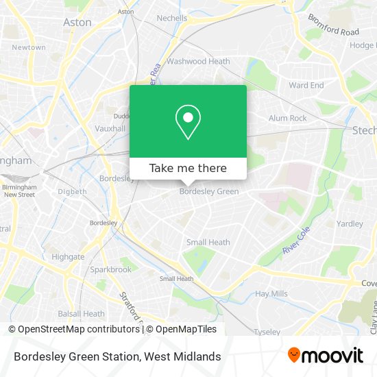 Bordesley Green Station map