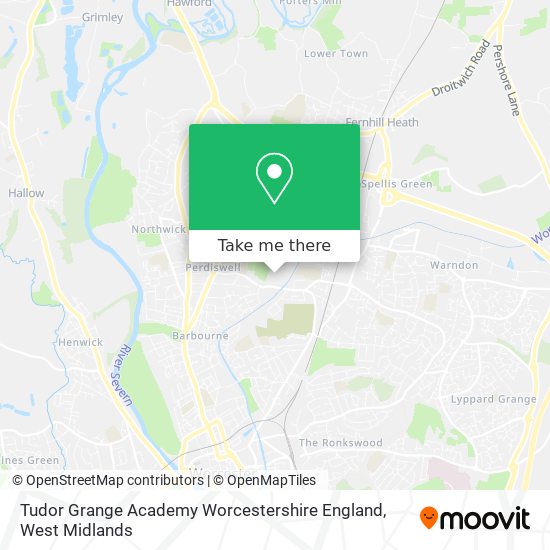 Tudor Grange Academy Worcestershire England map