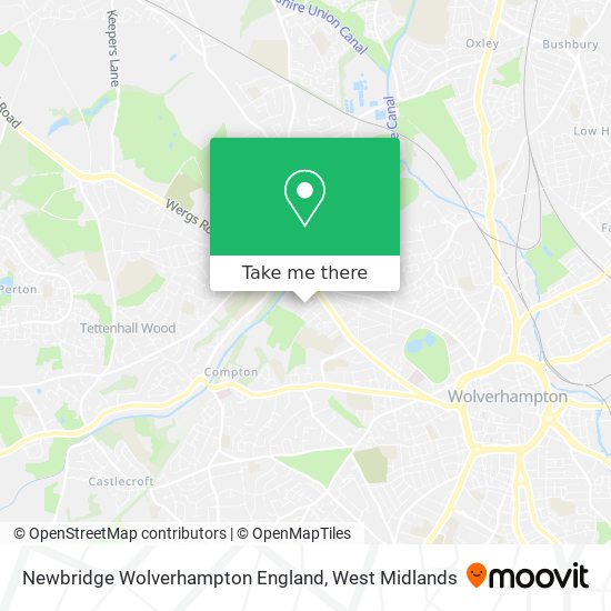 Newbridge Wolverhampton England map