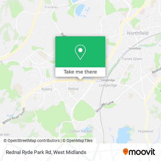 Rednal Ryde Park Rd map