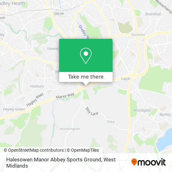 Halesowen Manor Abbey Sports Ground map