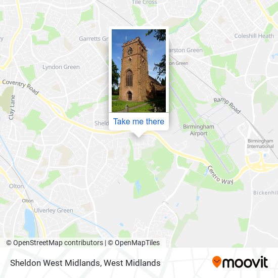 Sheldon West Midlands map