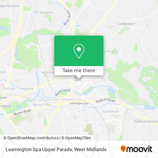 Leamington Spa Upper Parade map