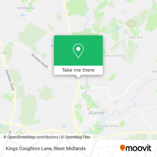 Kings Coughton Lane map