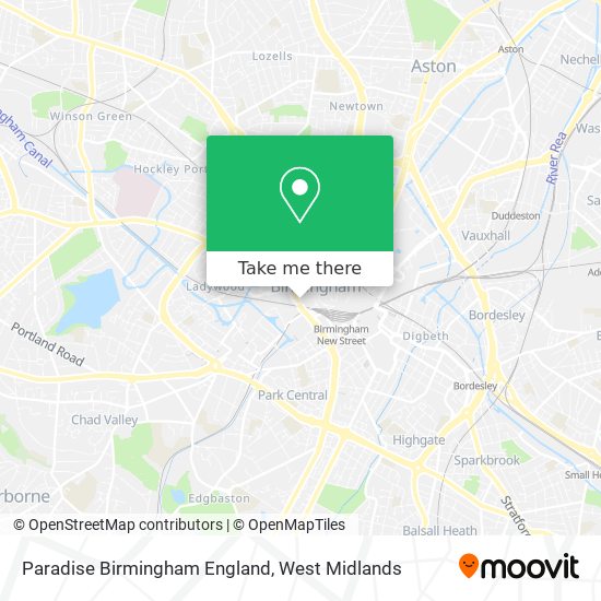 Paradise Birmingham England map