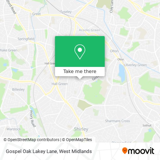 Gospel Oak Lakey Lane map