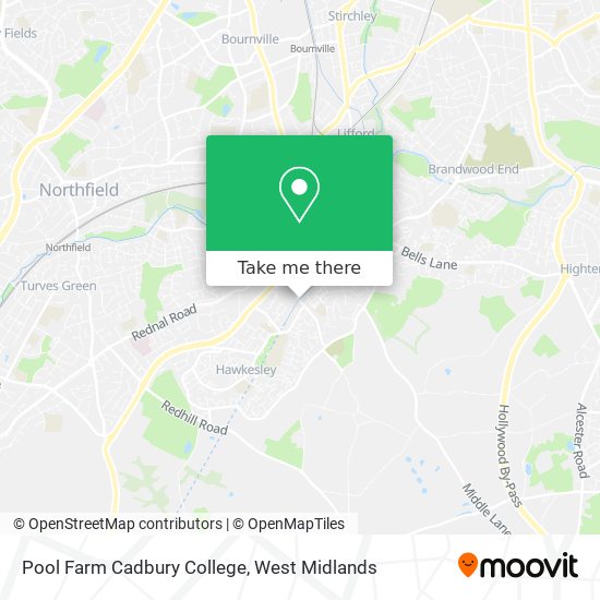 Pool Farm Cadbury College map