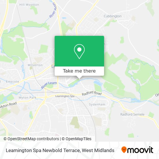 Leamington Spa Newbold Terrace map