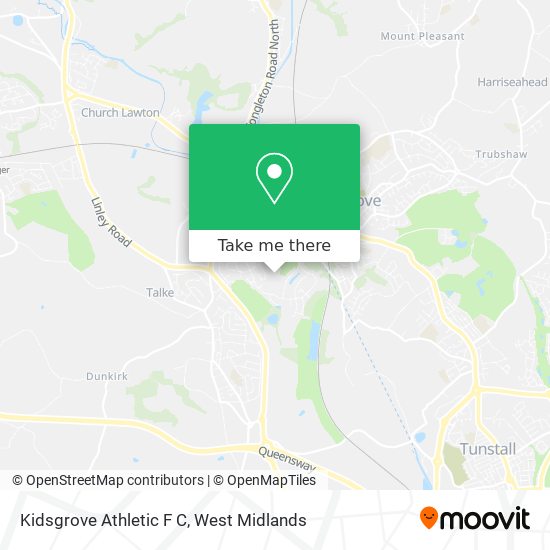 Kidsgrove Athletic F C map