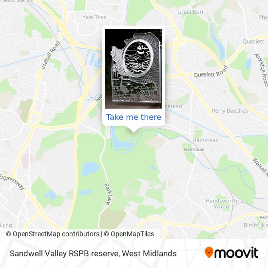 Sandwell Valley RSPB reserve map