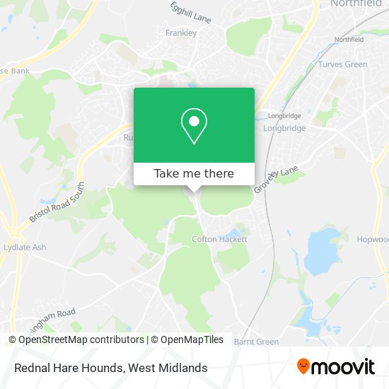 Rednal Hare Hounds map