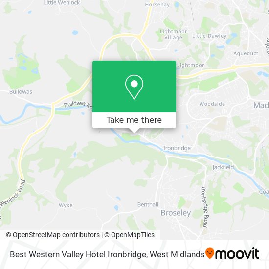 Best Western Valley Hotel Ironbridge map