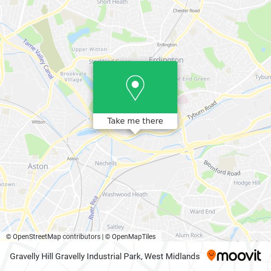 Gravelly Hill Gravelly Industrial Park map
