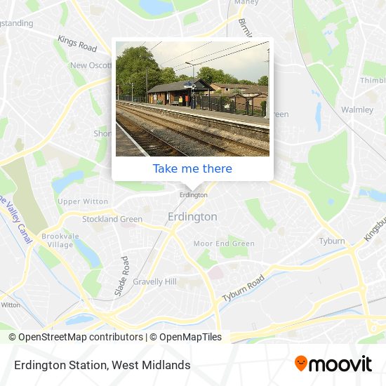 Erdington Station map