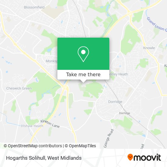 Hogarths Solihull map