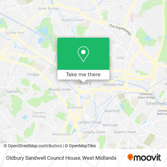 Oldbury Sandwell Council House map