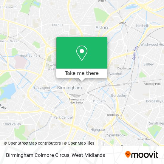 Birmingham Colmore Circus map