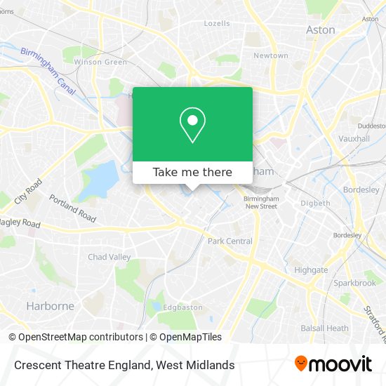 Crescent Theatre England map