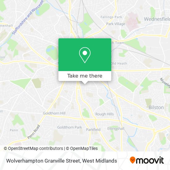 Wolverhampton Granville Street map