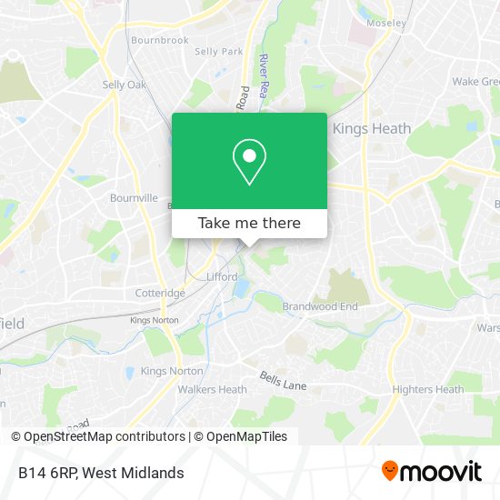 B14 6RP map