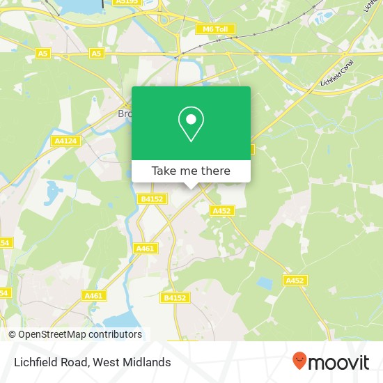 Lichfield Road map