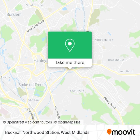 Bucknall Northwood Station map