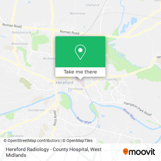 Hereford Radiology - County Hospital map
