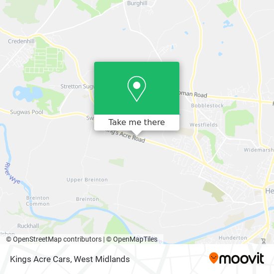 Kings Acre Cars map