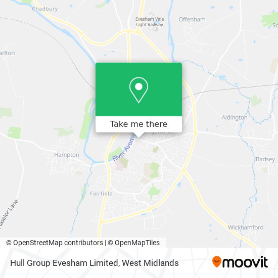 Hull Group Evesham Limited map