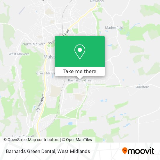 Barnards Green Dental map