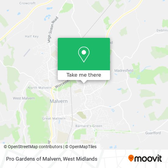 Pro Gardens of Malvern map