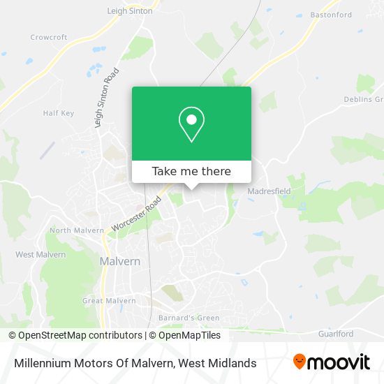 Millennium Motors Of Malvern map