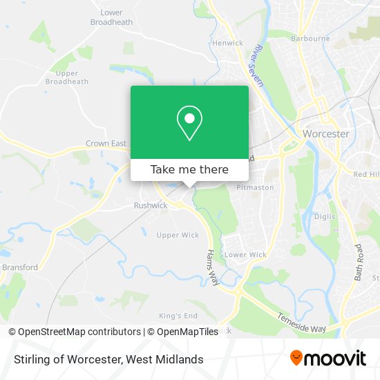 Stirling of Worcester map