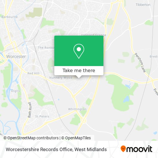 Worcestershire Records Office map