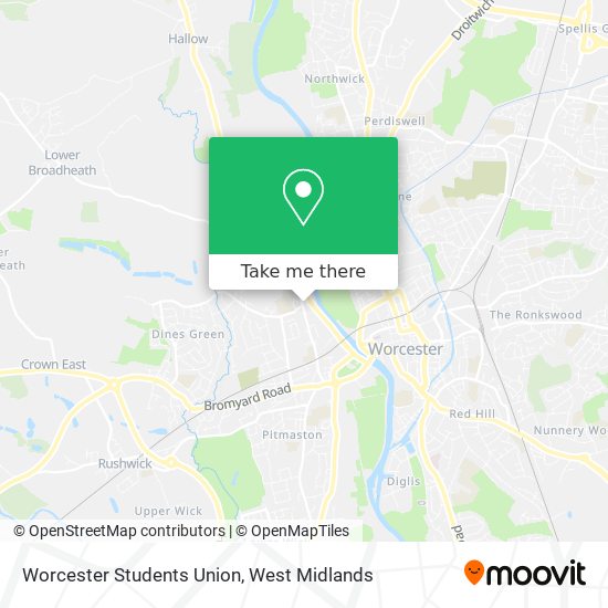 Worcester Students Union map