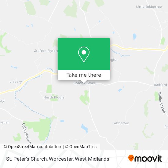 St. Peter's Church, Worcester map