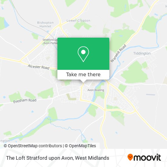 The Loft Stratford upon Avon map